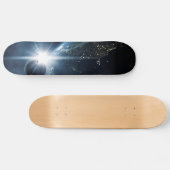 Skateboard Vue spatiale de la planète Terre (Horz)