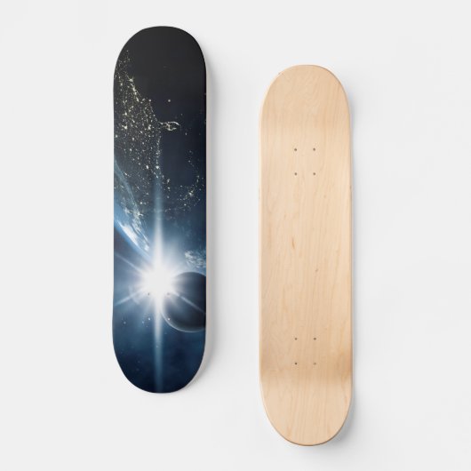 Skateboard Vue spatiale de la planète Terre (Recto)