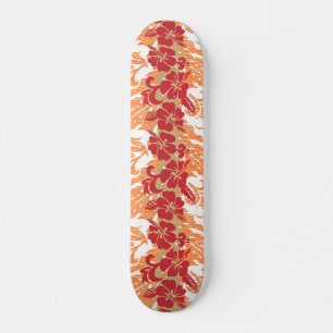 Skateboard Waikoloa Hawaiian Hibiscus Floral Etché