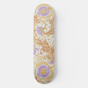 Skateboard Walter Crane Arts & Crafts Art floral pourpre