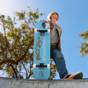 Skateboard walvissen op wielen Spyhopping