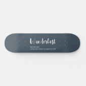 Skateboard Wanderlust définition blanc gris bleu couleur (Horz)
