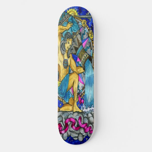 skateboard  water Aquarius astrologie (Voorkant)