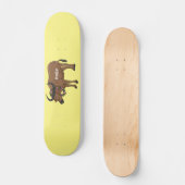 Skateboard Water buffalo with flowers (Recto)