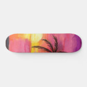 Skateboard Watercolor Beach Sunset Skate (Horz)
