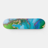 Skateboard Watercolor Gold Foil Colorful (Horz)