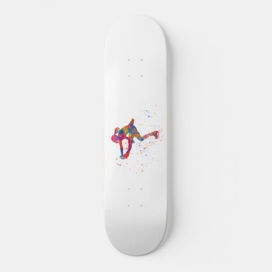 Skateboard Watercolor ice skating (Recto)