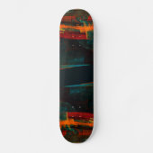 Skateboard Waterfall Orange Red Blue Abstract (Recto)