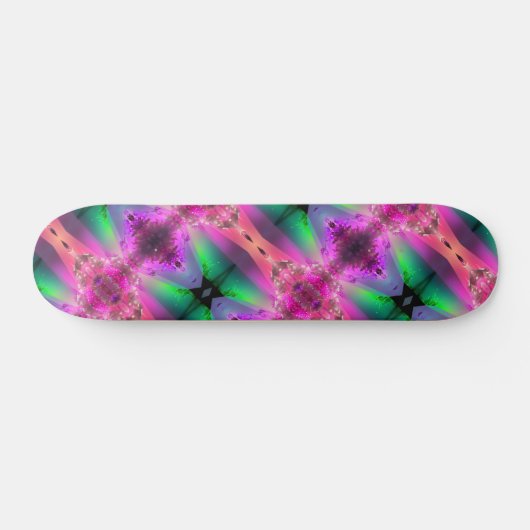 Skateboard Watermelon Tourmaline Neon Vert Hot rose Abstrait (Horz)