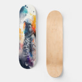 Skateboard Waterverf Moon Astronaut (Voorkant)