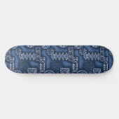 Skateboard Wave Warrior Hawaiian Tapa (Horz)