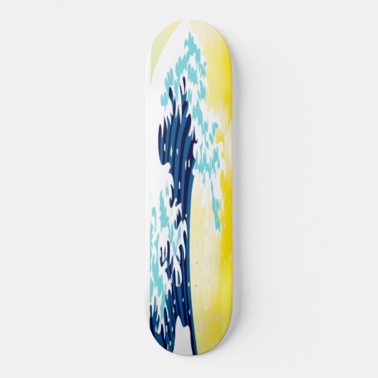 Skateboard WAVES YELLOW SUNSHINE (Voorkant)