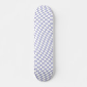 Skateboard Wavy À damiers Pastel Purple Checkerboard Motif (Devant)