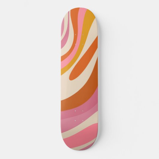 Skateboard Wavy Loops tendance Whimsical Abstrait Motif (Recto)