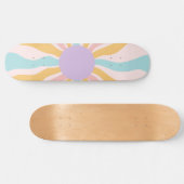 Skateboard Wavy Retro Sun Glam #2 #wall #art (Horz)