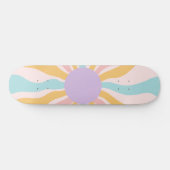 Skateboard Wavy Retro Sun Glam #2 #wall #art (Horz)