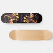 Skateboard Weedy Seadragon avec orchidées (Horz)
