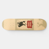 Skateboard Western Cowboy Monogramme Nom Rustique Salon (Horz)