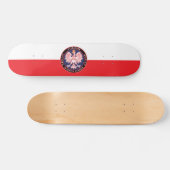 Skateboard White Deer Round Texan polonais (Horz)