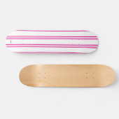 Skateboard White en Pink Stripe HAMbWG (Horizontaal)