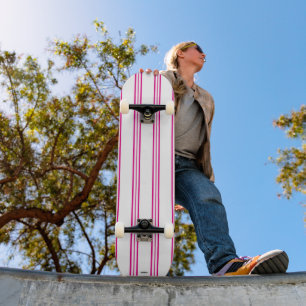 Skateboard White en Pink Stripe HAMbWG