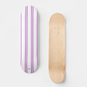 Skateboard White en Violet Stripe HAMbWG (Voorkant)