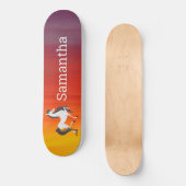 Skateboard White Horse Rainbow (Recto)