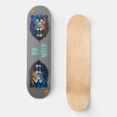 Skateboard Wild Lion | Wildlife Art Board (Recto)