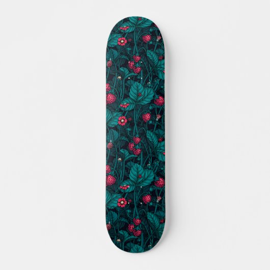 Skateboard Wild strawberries, red and blue (Devant)