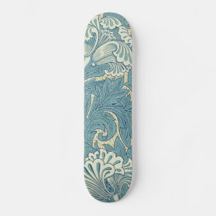 Skateboard William Morris Classique Tulipe Bleu Floral