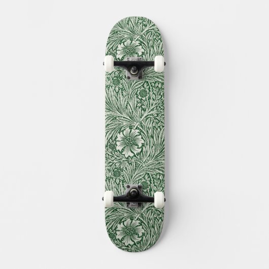 Skateboard william morris marigold fleurs vertes (Recto)