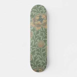 Skateboard William Morris motif floral Grafton vert sauge