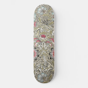 Skateboard william morris papier peint coq floral