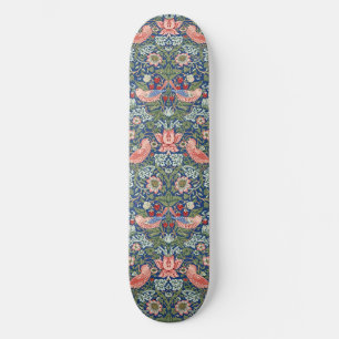 Skateboard William Morris Strawberry Thief Marine Corail