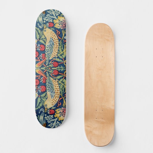Skateboard William Morris - Thief aux fraises (Recto)