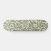Skateboard William Morris Thistle Sage Green Motif (Horz)