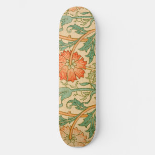 Skateboard William Morris's Pink et Rose célèbre motif