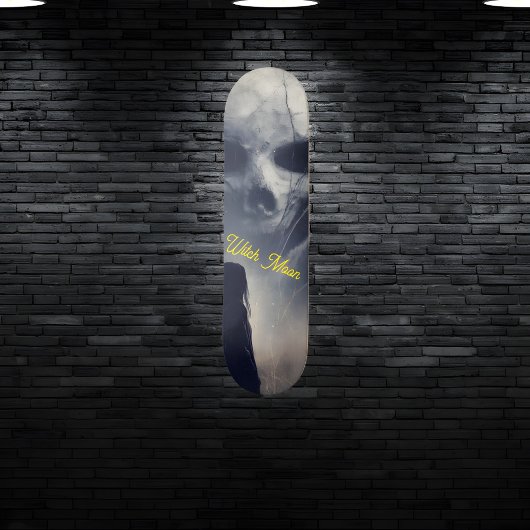 Skateboard Witch Moon 