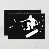 skateboard with birds kaart (Voorkant / Achterkant)