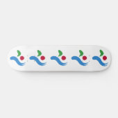 Skateboard with flag of Seoul, South Korea (Horz)