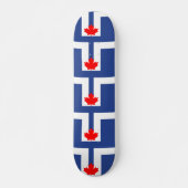 Skateboard with flag of Toronto, Canada (Devant)