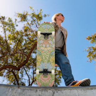 Skateboard Wm Morris Myrtle Floral Art Nouveau Pastel