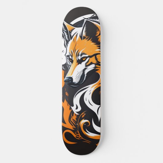 Skateboard Wolf, Art Abstrait. (Recto)