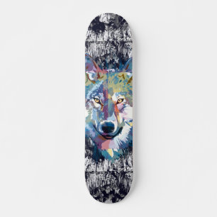 Skateboard Wolf - Blue Wolf Skateboard