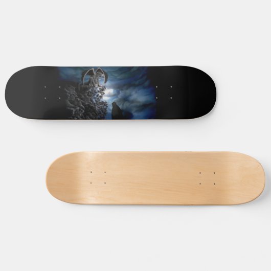 Skateboard Wolf Moon - Wolf avec Golem (Horz)