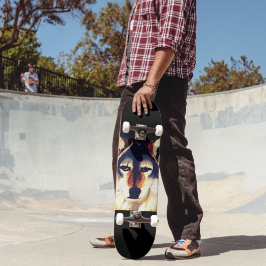 SKATEBOARD WOLF ROUGE (Extérieur 2)