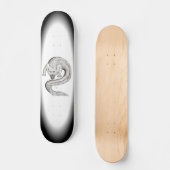 Skateboard Wolfdragon noir et blanc Design (Recto)