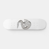 Skateboard Wolfdragon noir et blanc Design (Horz)