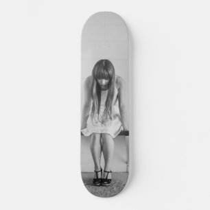 Skateboard Worried Girl