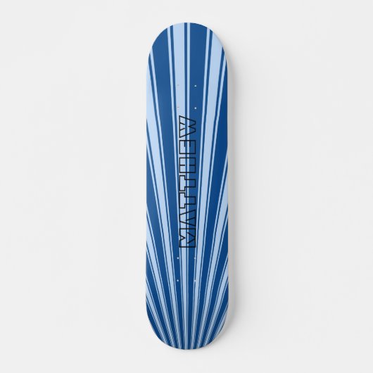 Skateboard Yale Bleu Bleu Stripe Motif funky (Devant)